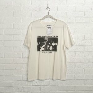 Brandy Melville White Radio Silence Graphic Tee